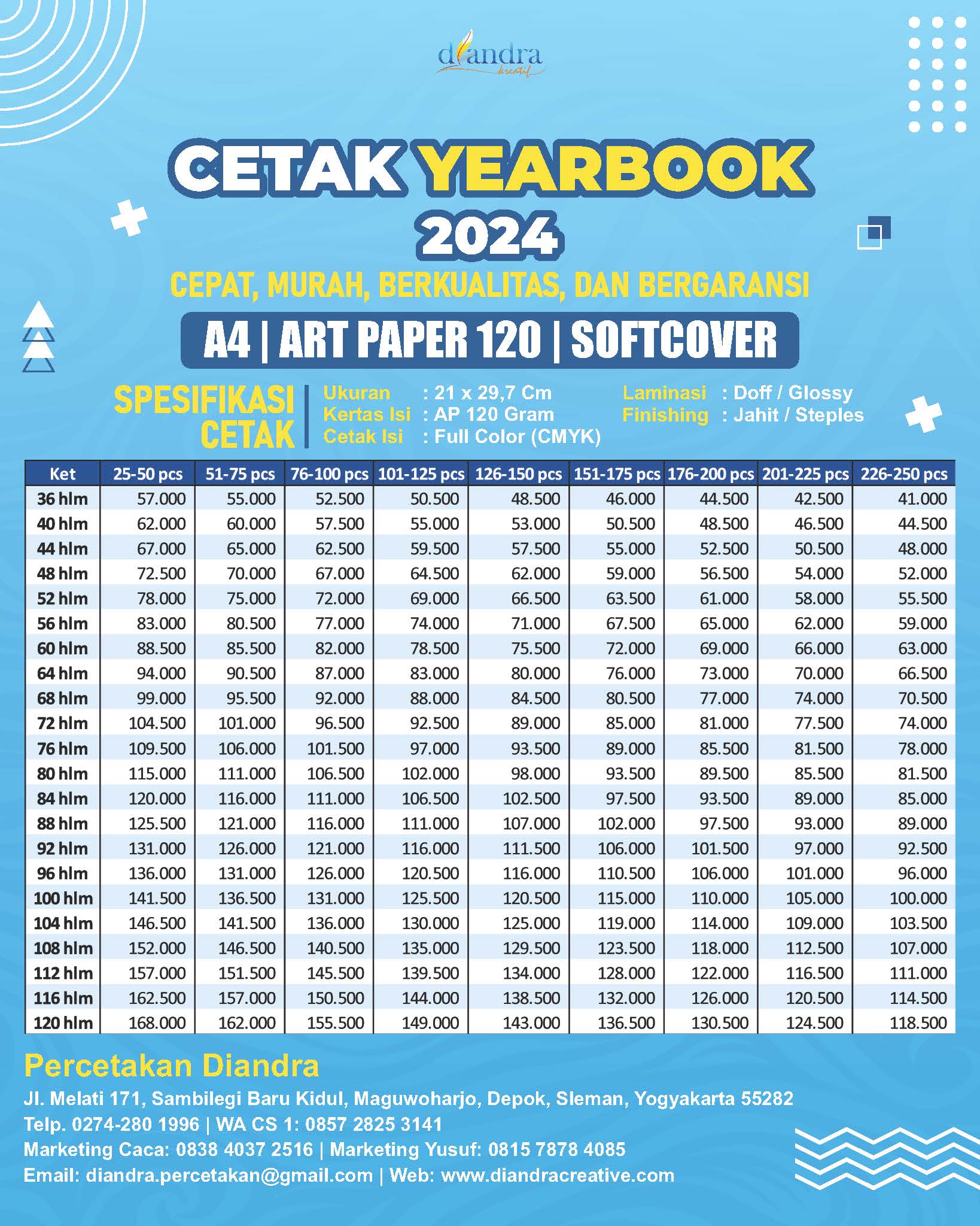 Cetak Buku Tahunan Murah