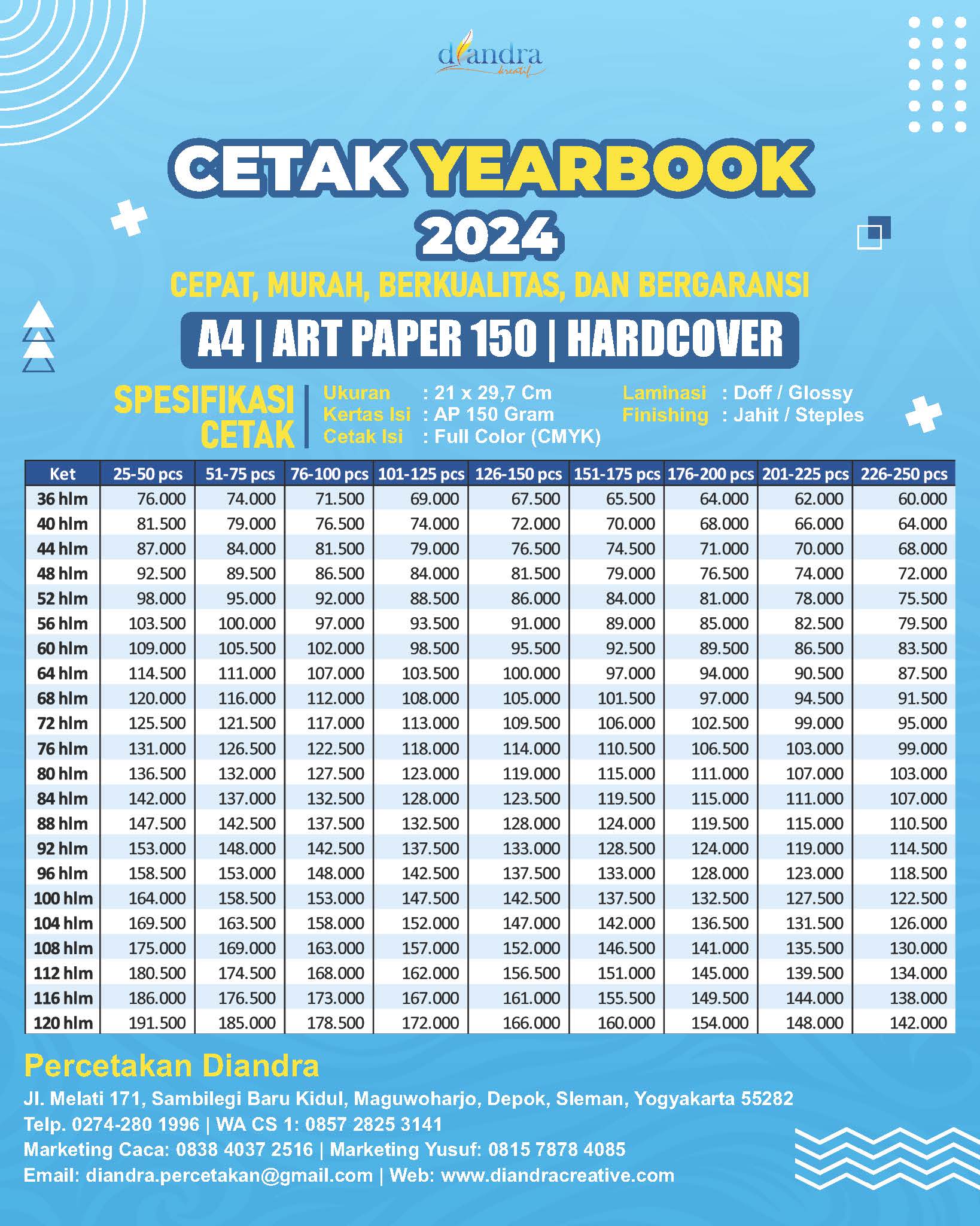 Cetak Buku Tahunan Murah