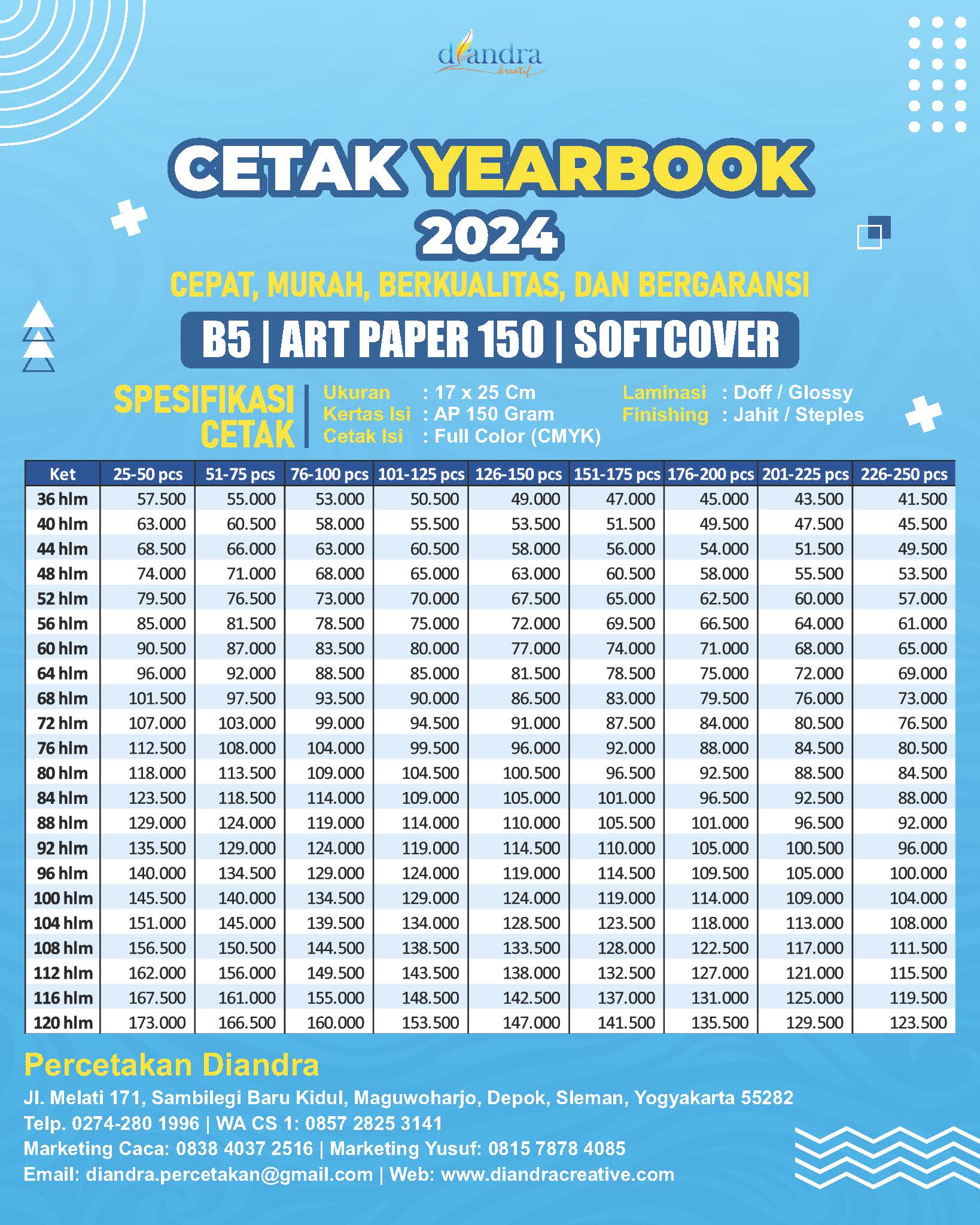 Cetak Buku Tahunan Murah