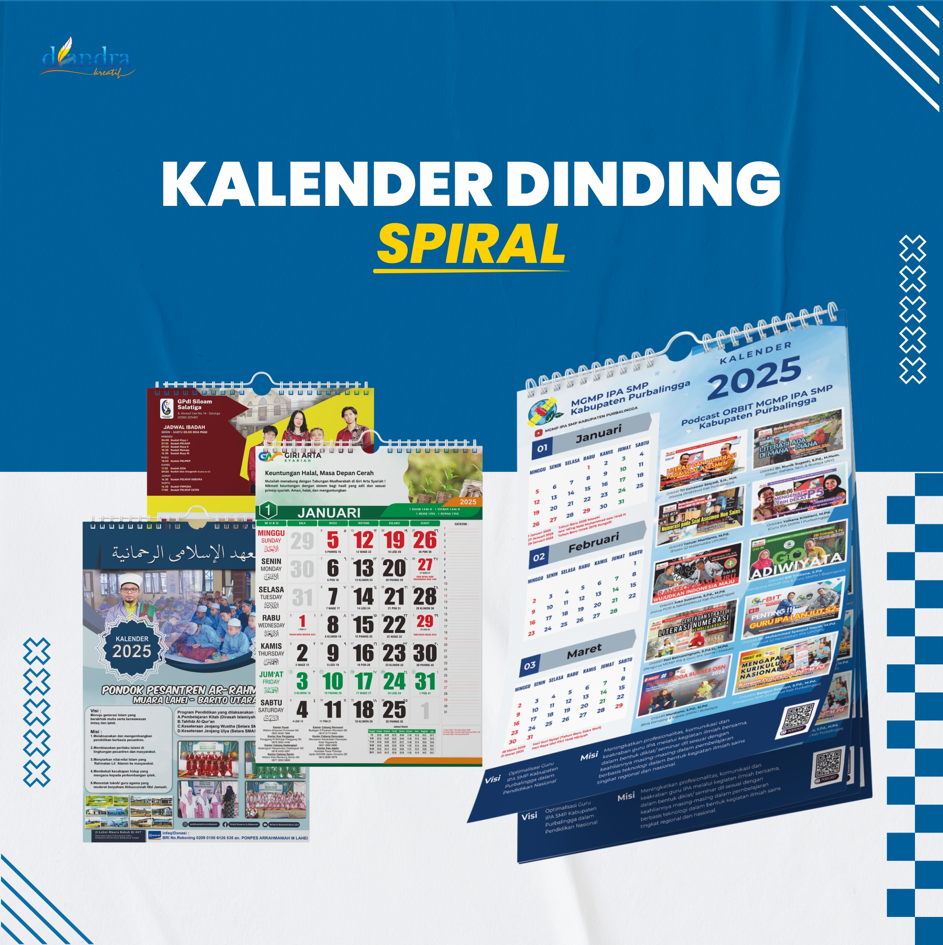 Cetak Kalender Dinding Spiral