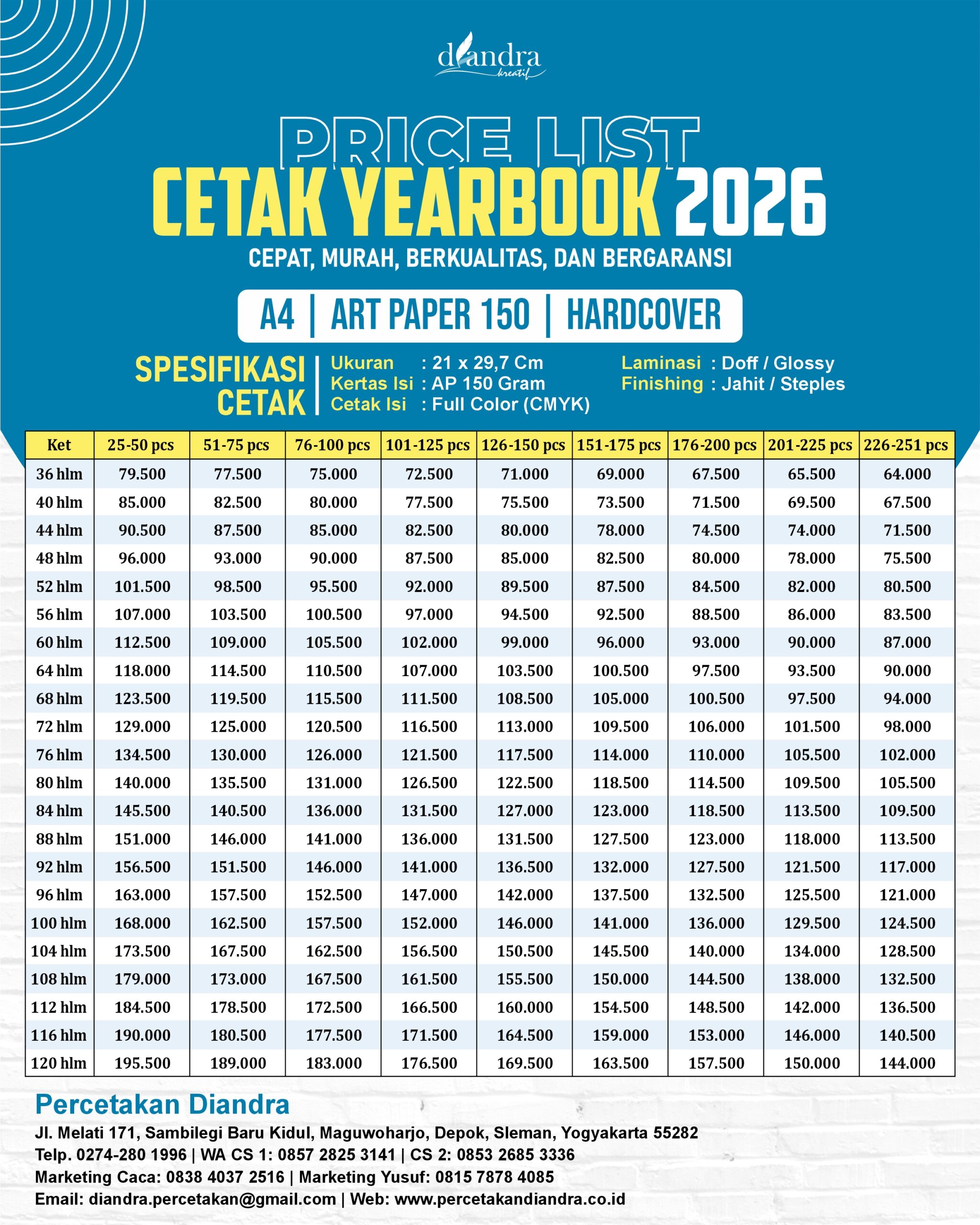 Yearbook A4-AP 150-Hardcover-Diandra 2026
