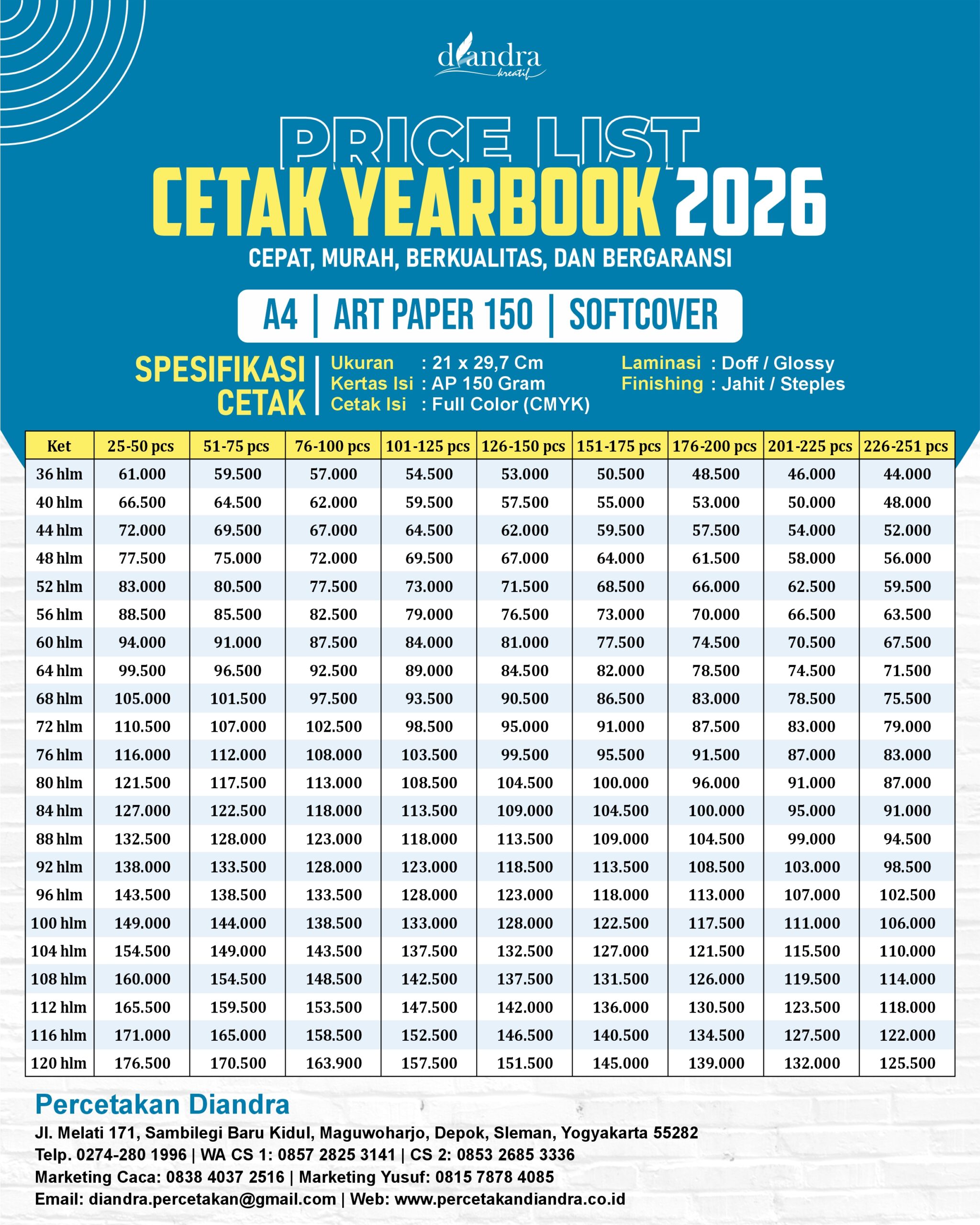 Yearbook A4-AP 150-Softcover-Diandra 2026
