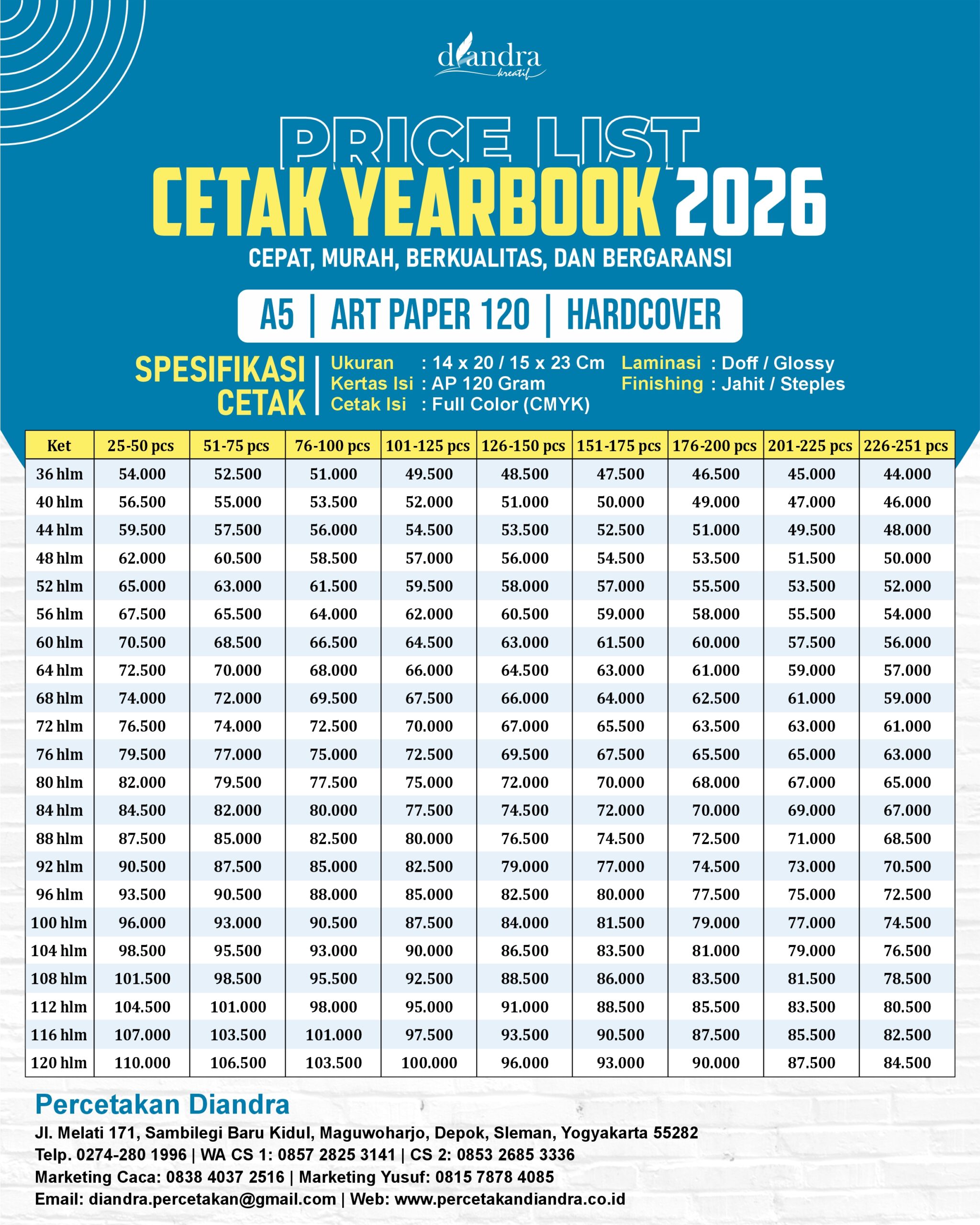 Yearbook A5-AP 120-Hardcover-Diandra 2026