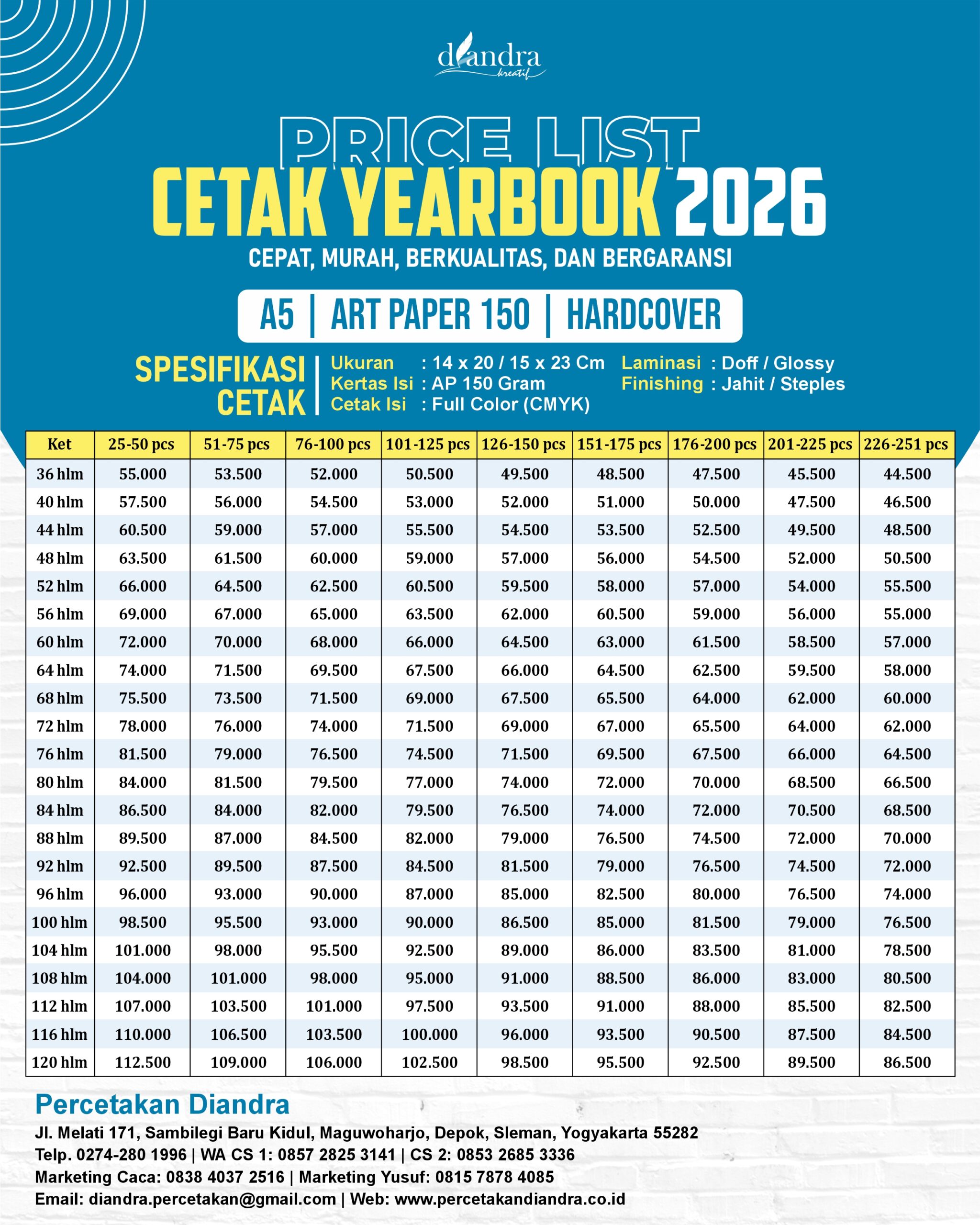 Yearbook A5-AP 150-Hardcover-Diandra 2026
