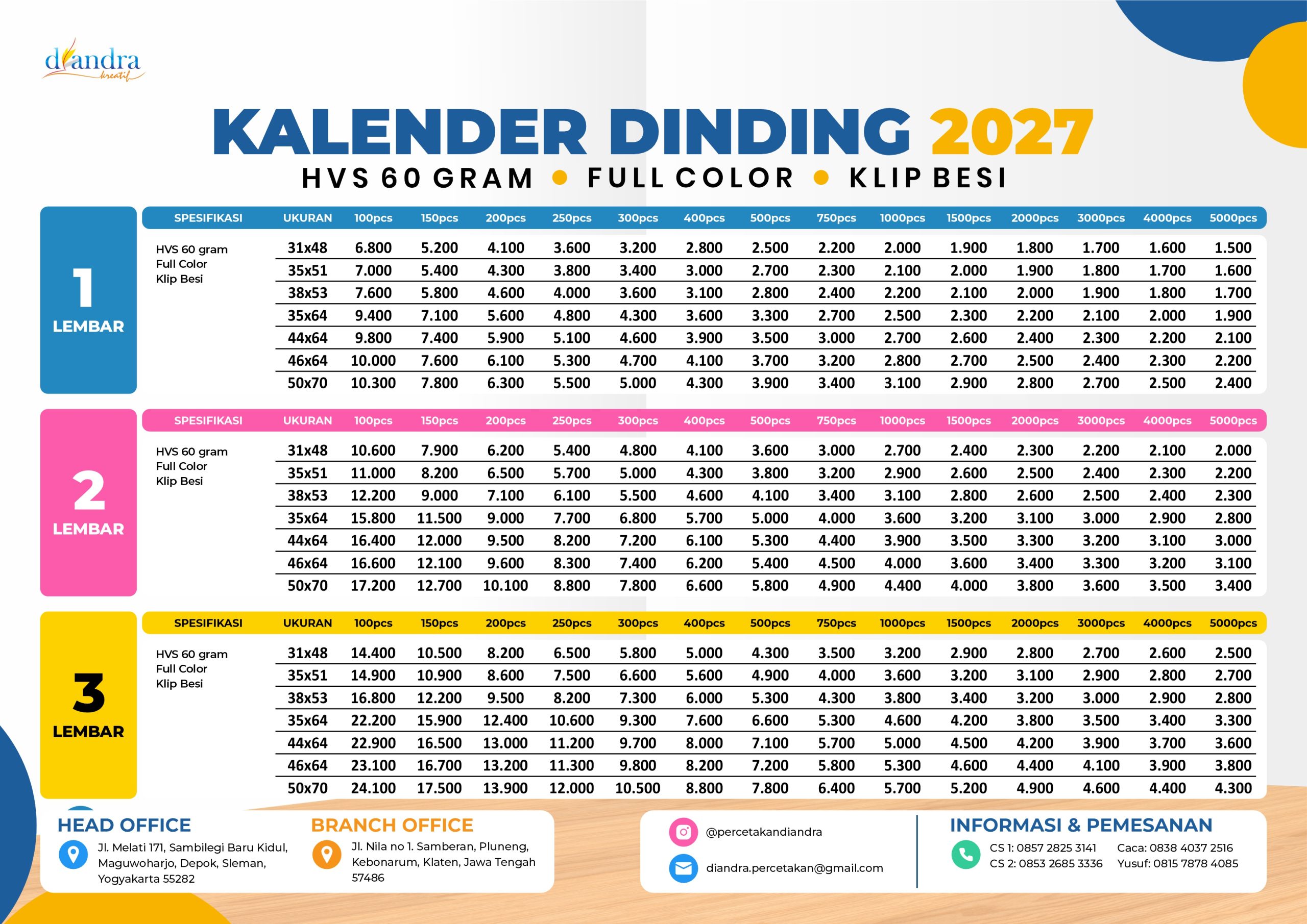Cetak Kalender Dinding 2027_HVS60-Percetakan Diandra #1