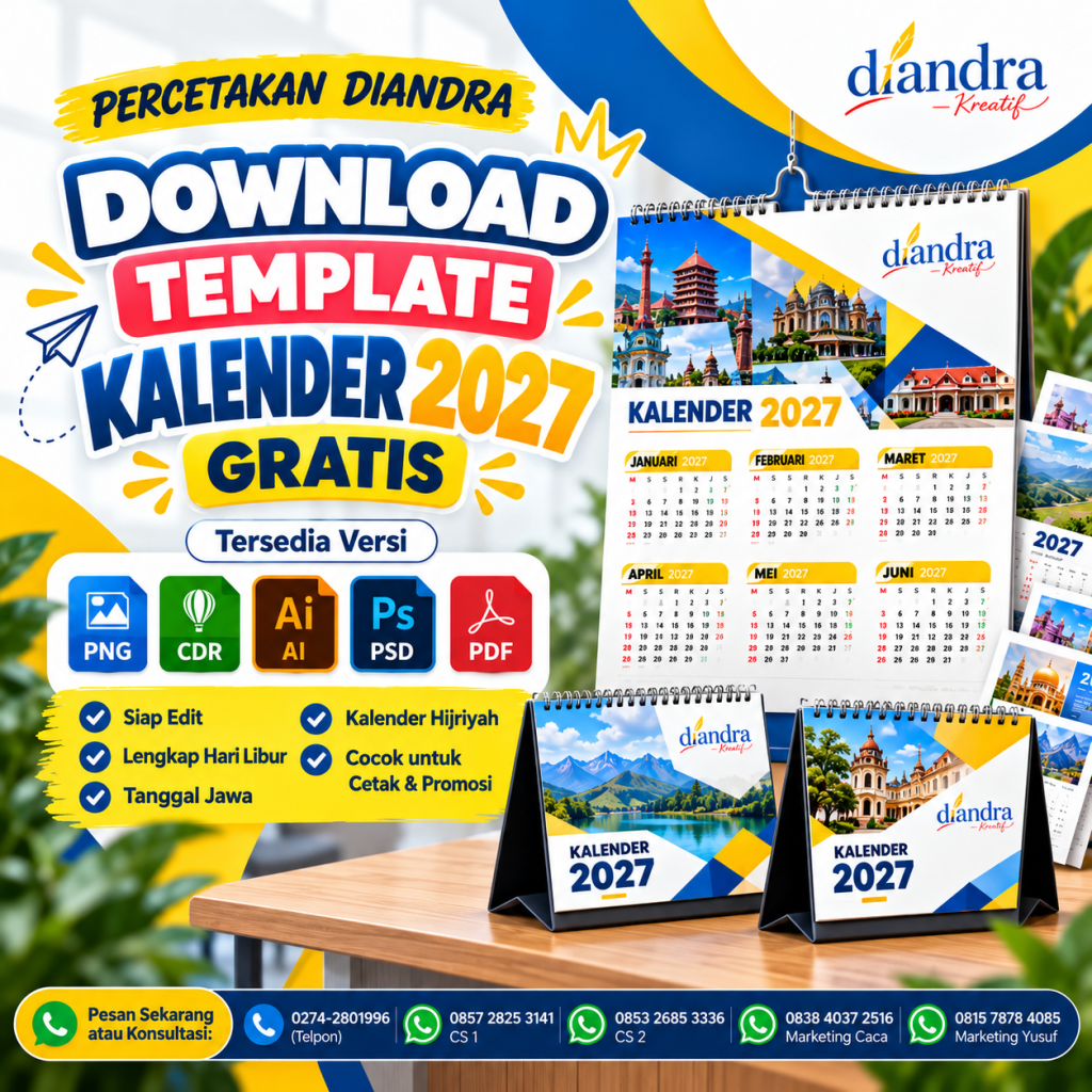 Download Template Kalender 2027 Gratis Lengkap dengan Hari Libur Nasional